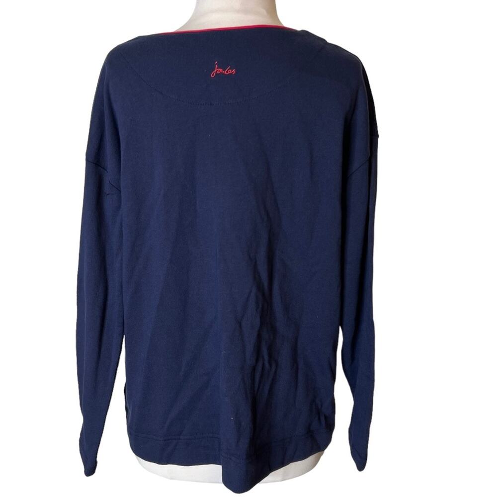 NWT Joules Jordan Notch Neck floral Embroidery Sweatshirt sz 8 - Picture 5 of 9
